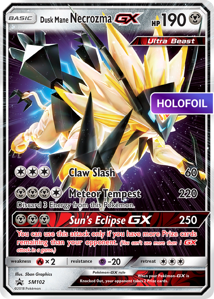 Dusk Mane Necrozma GX - SM102 (PR-SM) #SM102 [EN/H] s/o
