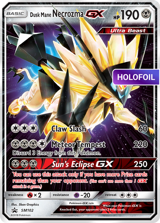 Dusk Mane Necrozma GX - SM102 (PR-SM) #SM102 [EN/H] s/o