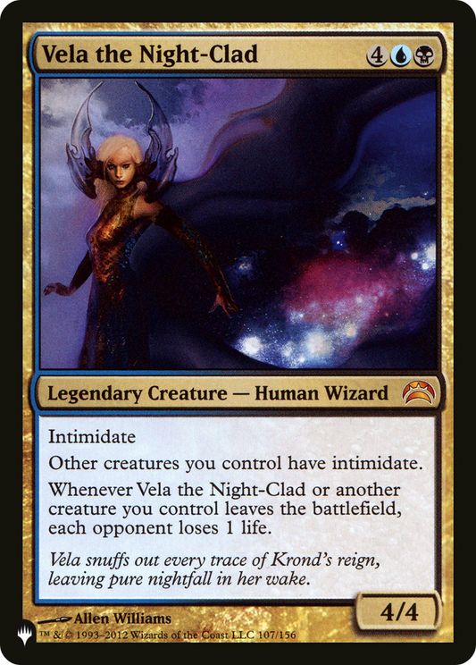 Vela the Night-Clad (PLST) #PC2-107 [EN/N] s/o