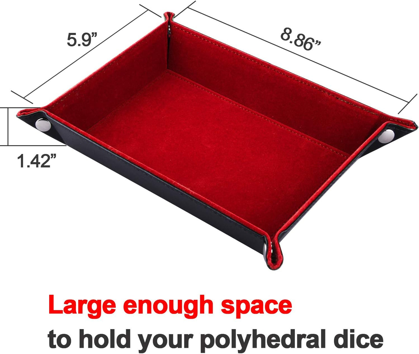 Rectangle Dice Tray Folding Red