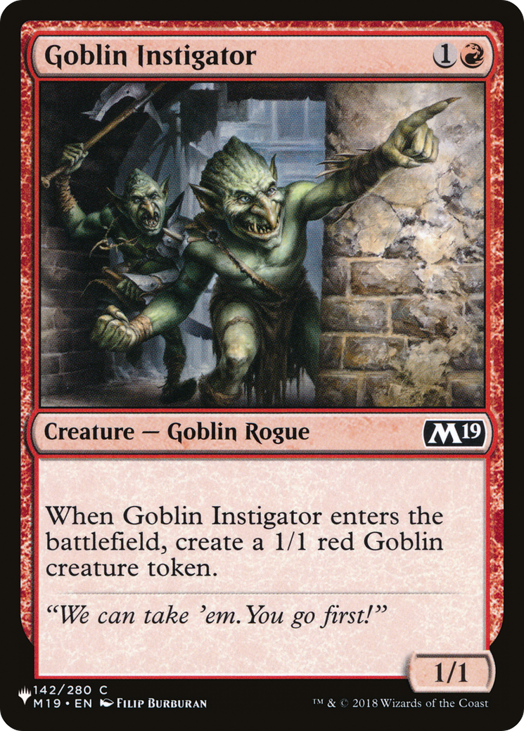 Goblin Instigator (PLST) #M19-142 [EN/N]