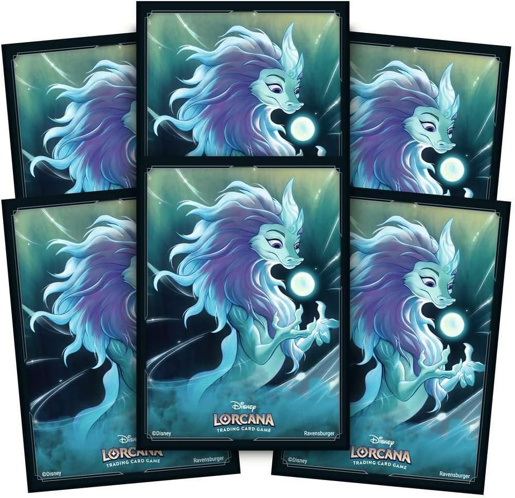 Lorcana TCG Card Sleeve Pack - Sisu – Divine Water Dragon (65 Sleeves)