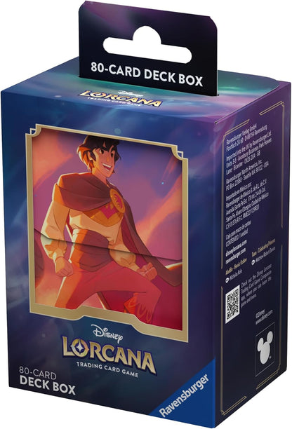 Lorcana TCG Deck Box: Aladdin – Heroic Outlaw (80 Cards)