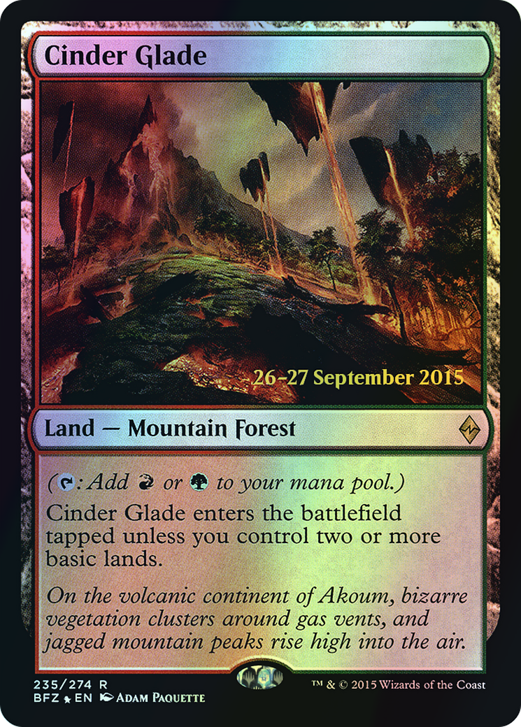 Cinder Glade (PBFZ) #235s [EN/F] s/o