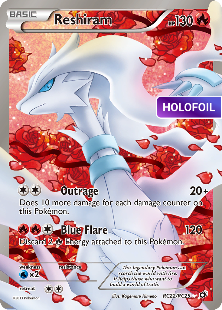 Reshiram (Full Art) (LTR) #RC22 [EN/H] s/o