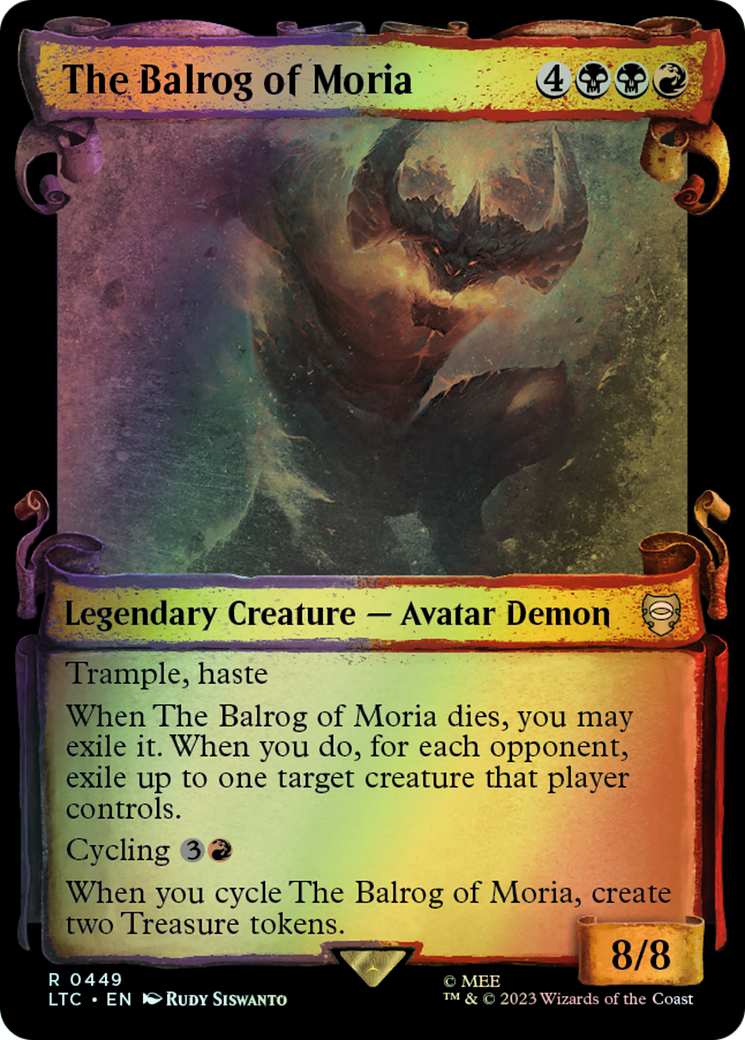 The Balrog of Moria - Silver Foil (LTC) #449 [EN/F] s/o