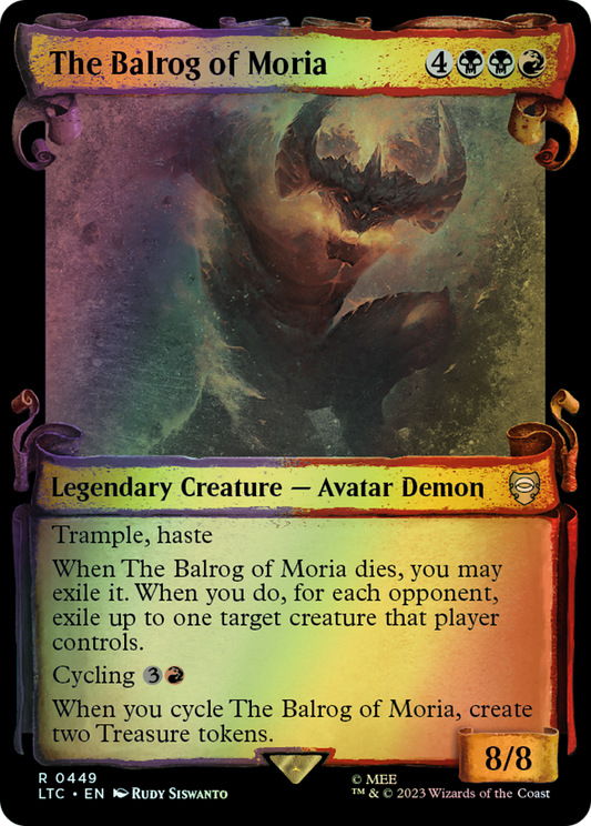 The Balrog of Moria - Silver Foil (LTC) #449 [EN/F] s/o