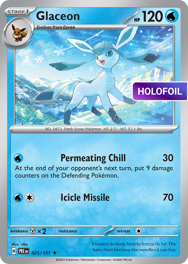 Glaceon (PRE) #25 [EN/H] s/o