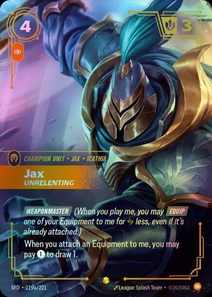 Jax - Unrelenting (Alternate Art) (SFD) #119a [EN/F] s/o