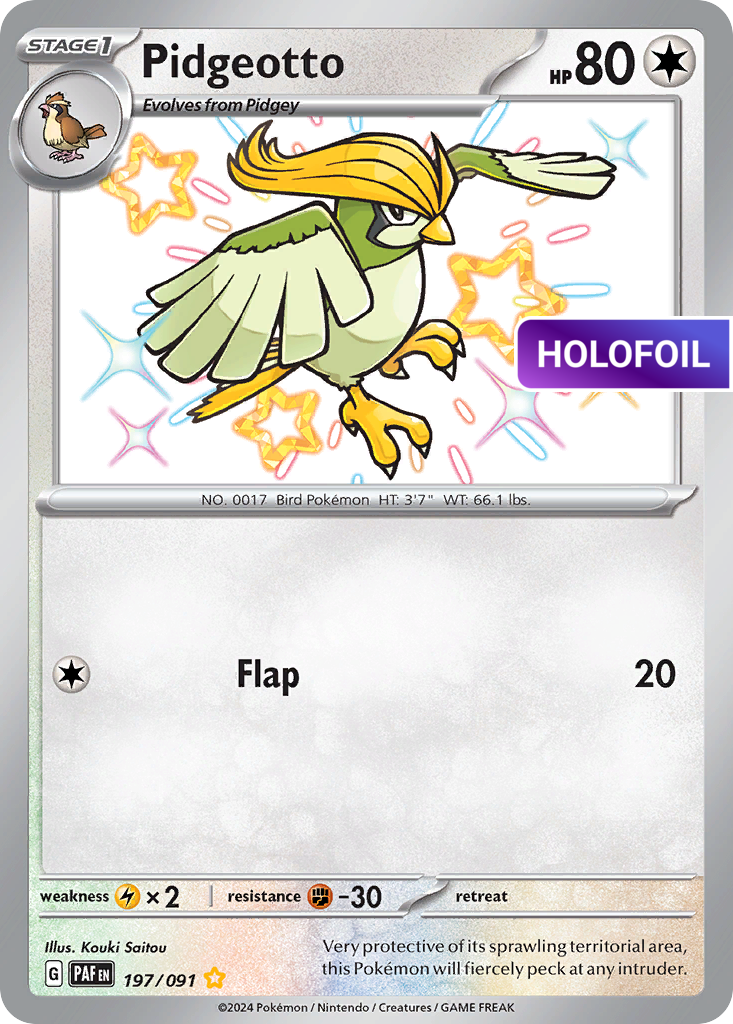 Pidgeotto (PAF) #197 [EN/H] s/o