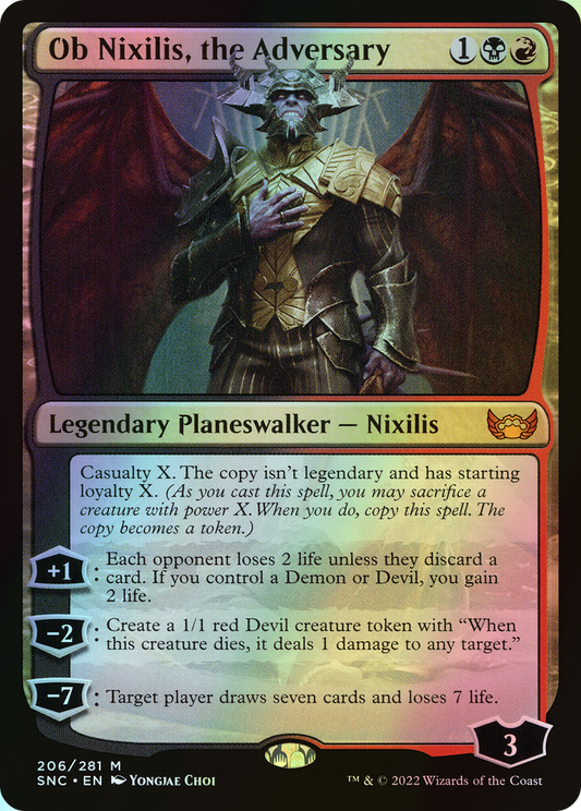 Ob Nixilis, the Adversary (SNC) #206 [EN/F] s/o