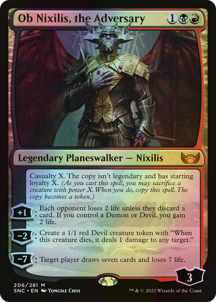 Ob Nixilis, the Adversary (SNC) #206 [EN/F] s/o