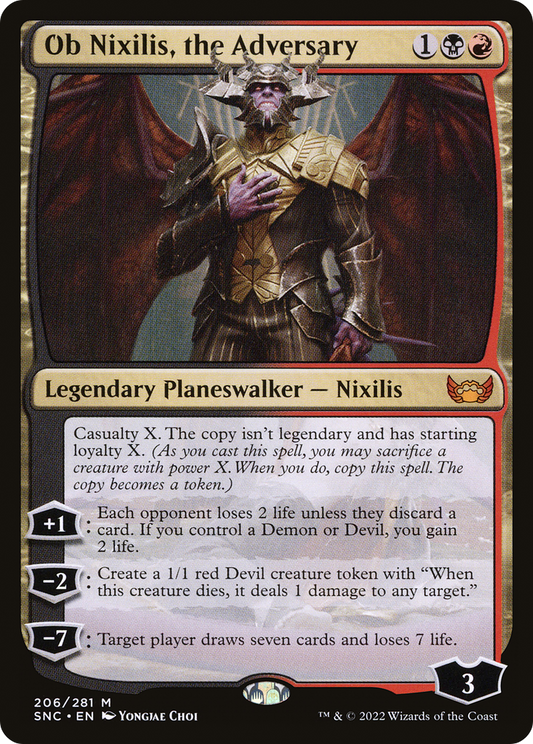 Ob Nixilis, the Adversary (SNC) #206 [EN/N] s/o