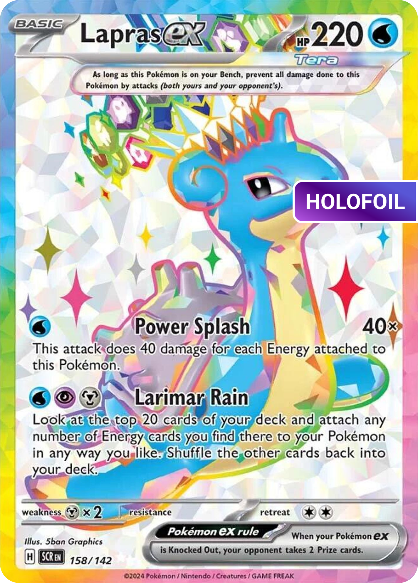 Lapras ex (SCR) #158 [EN/H] s/o