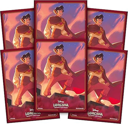 Lorcana TCG Card Sleeve Pack - Aladdin – Heroic Outlaw (65 Sleeves)
