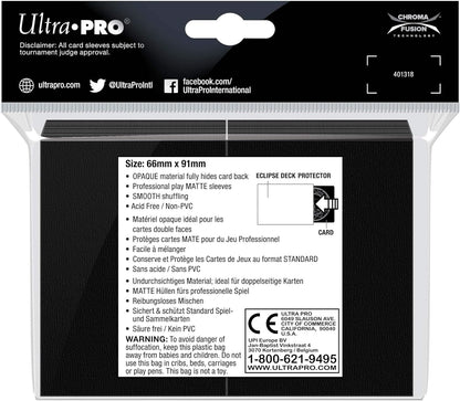 Ultra PRO Eclipse Matte Standard Sleeves (100) - Black