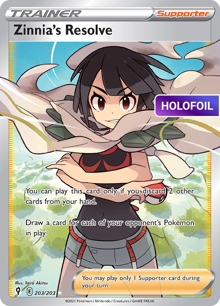 Zinnia's Resolve (Full Art) (EVS) #203 [EN/H] s/o