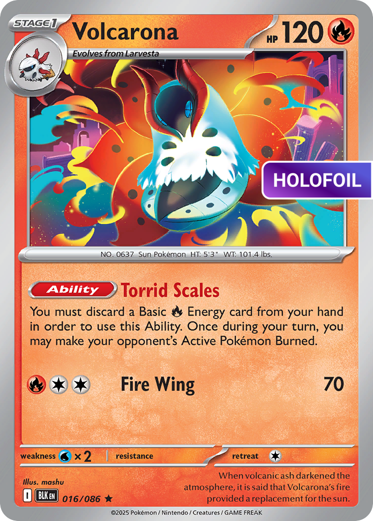 Volcarona (BLK) #16 [EN/H]