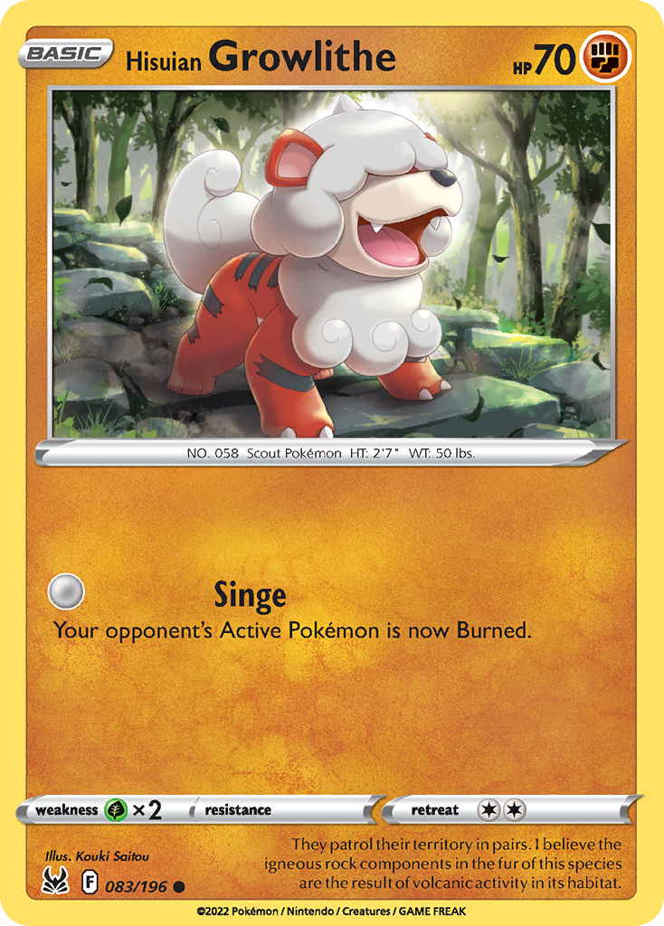 Hisuian Growlithe (LOR) #083 [EN/N] s/o