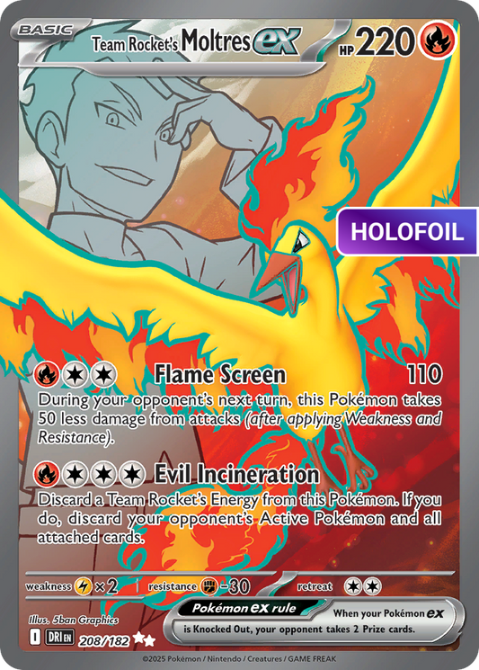 Team Rocket's Moltres ex - 208/182 (DRI) #208 [EN/H]
