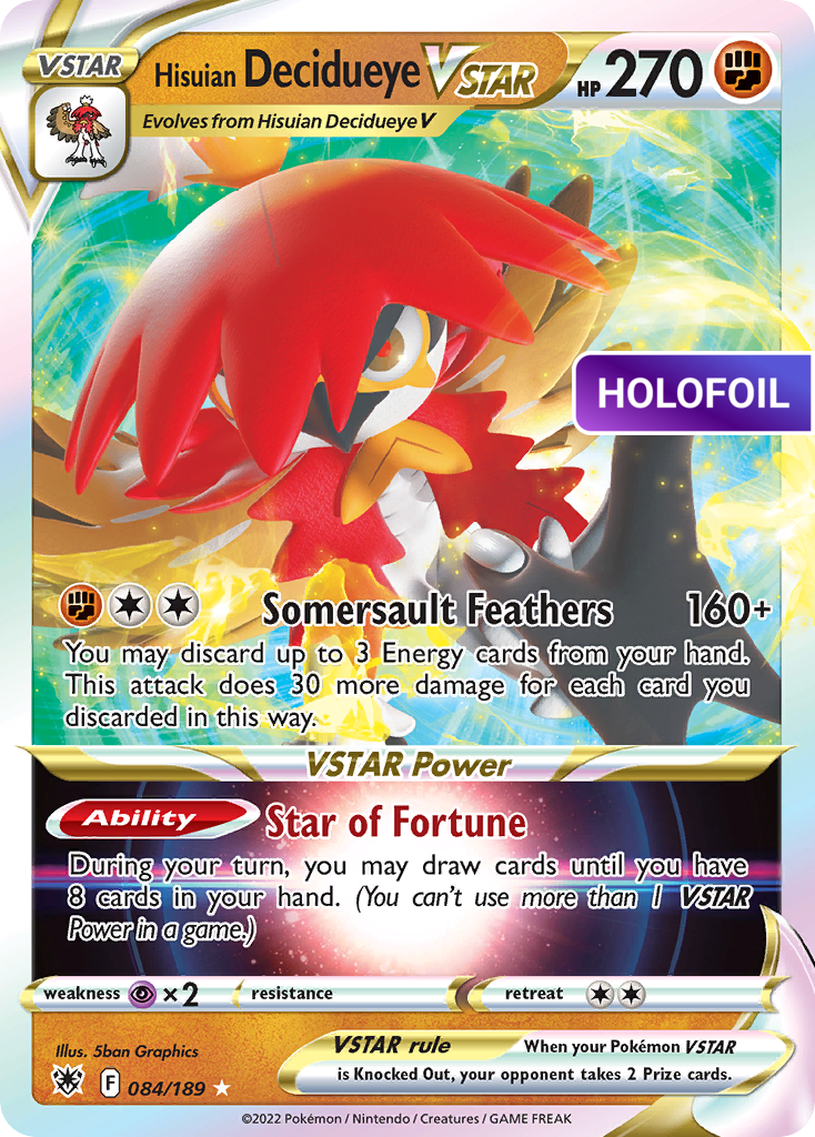 Hisuian Decidueye VSTAR (ASR) #084 [EN/H] s/o