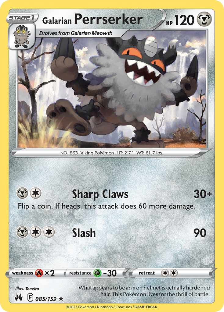 Galarian Perrserker (CRZ) #085 [EN/N] s/o