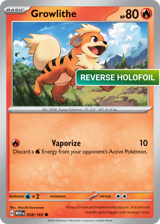 Growlithe (MEW) #58 [EN/R] s/o
