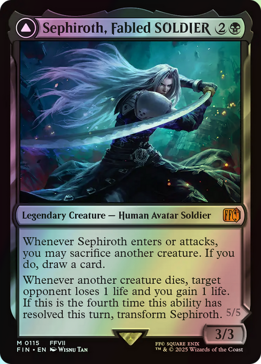 Sephiroth, Fabled SOLDIER // Sephiroth, One-Winged Angel (FIN) #115 [EN/F] s/o