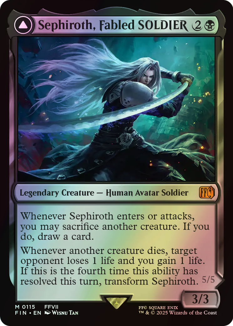 Sephiroth, Fabled SOLDIER // Sephiroth, One-Winged Angel (FIN) #115 [EN/F] s/o