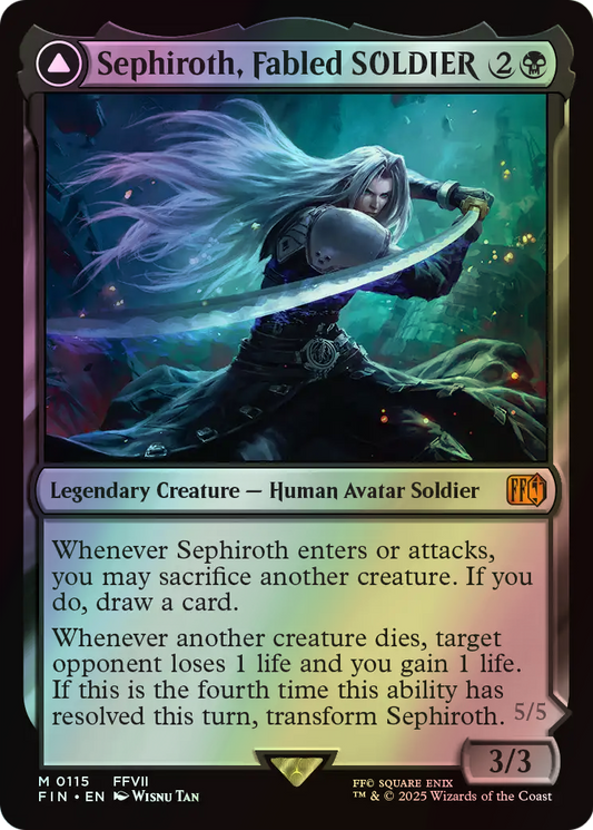Sephiroth, Fabled SOLDIER // Sephiroth, One-Winged Angel (FIN) #115 [EN/F] s/o