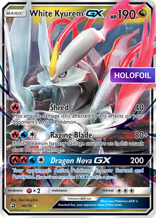 White Kyurem GX (DRM) #48 [EN/H] s/o