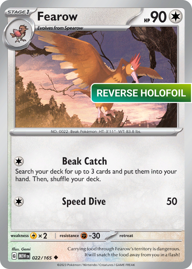 Fearow (MEW) #022 [EN/R] s/o
