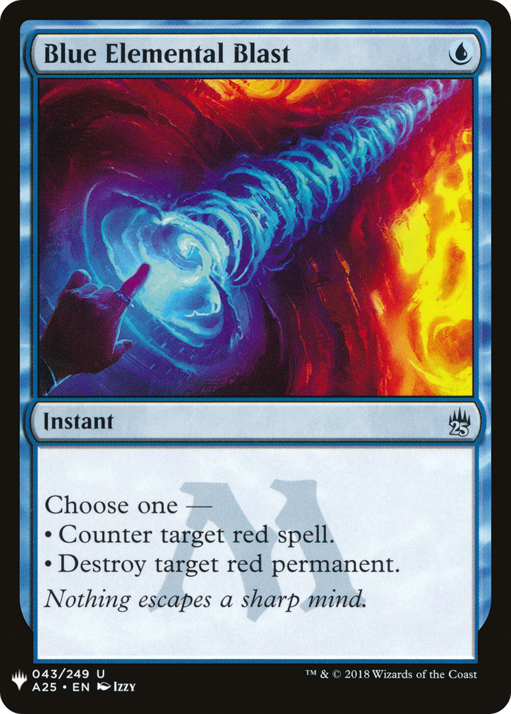 Blue Elemental Blast (PLST) #A25-43 [EN/N]