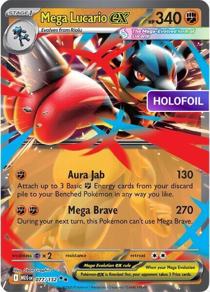 Mega Lucario ex - 077/132 (MEG) #077 [EN/H]