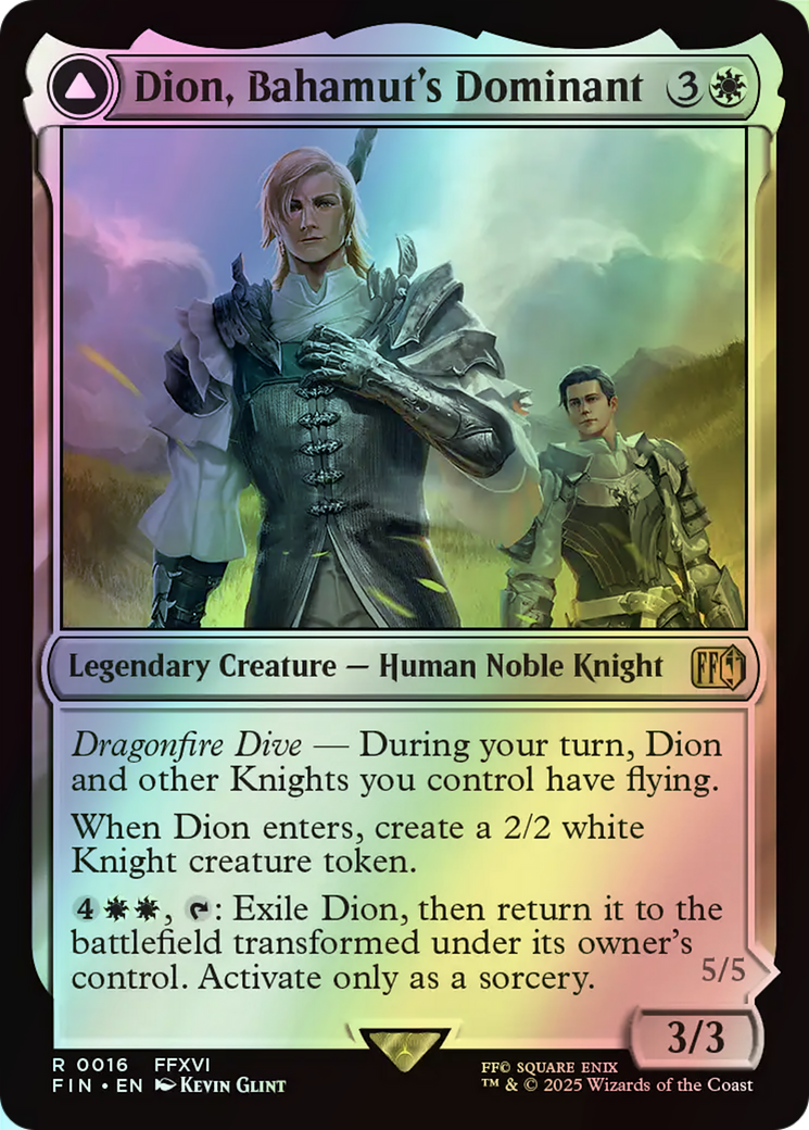 Dion, Bahamut's Dominant // Bahamut, Warden of Light (FIN) #16 [EN/F] s/o