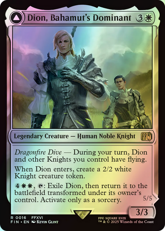 Dion, Bahamut's Dominant // Bahamut, Warden of Light (FIN) #16 [EN/F] s/o