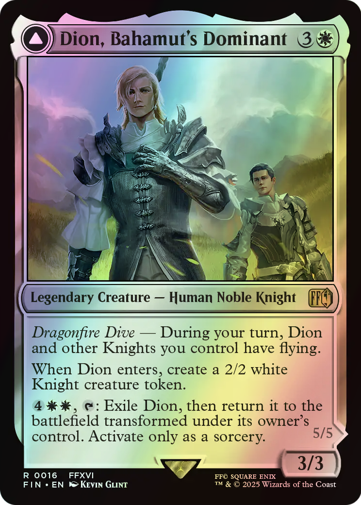 Dion, Bahamut's Dominant // Bahamut, Warden of Light (FIN) #16 [EN/F] s/o