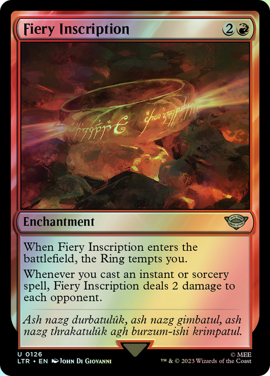 Fiery Inscription (LTR) #126 [EN/F] s/o