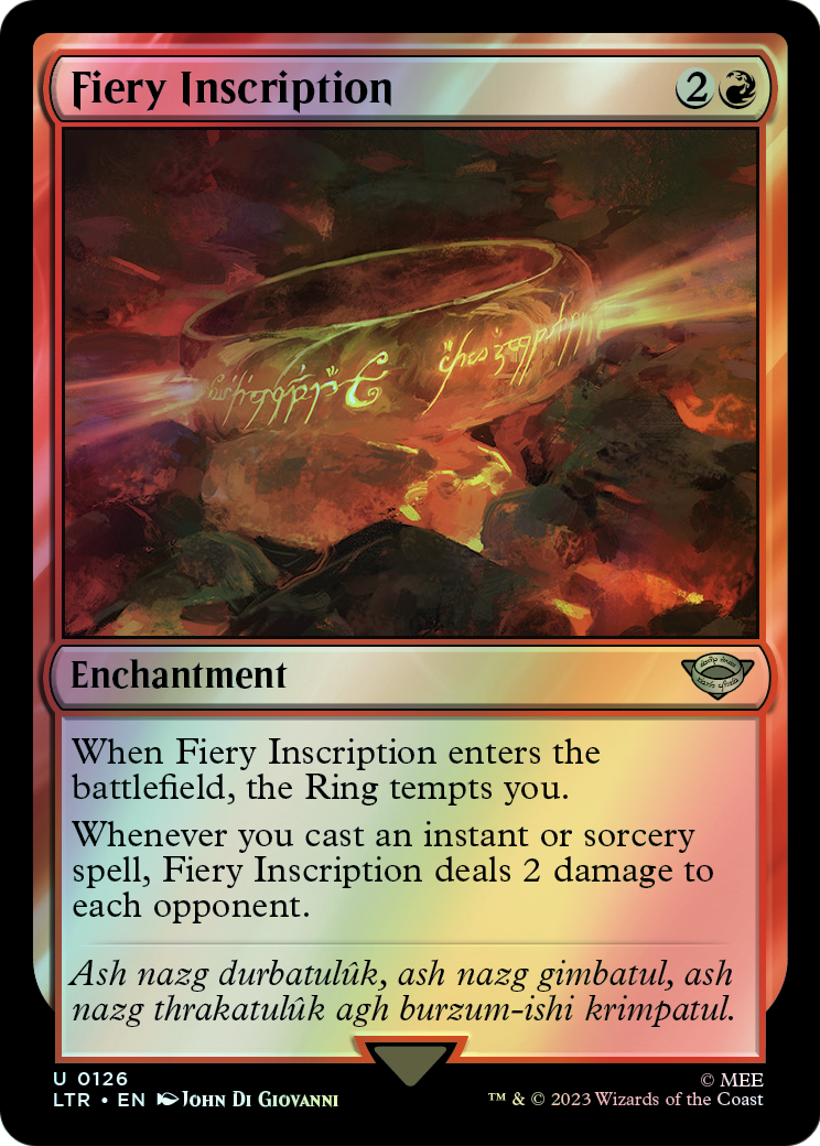 Fiery Inscription (LTR) #126 [EN/F] s/o