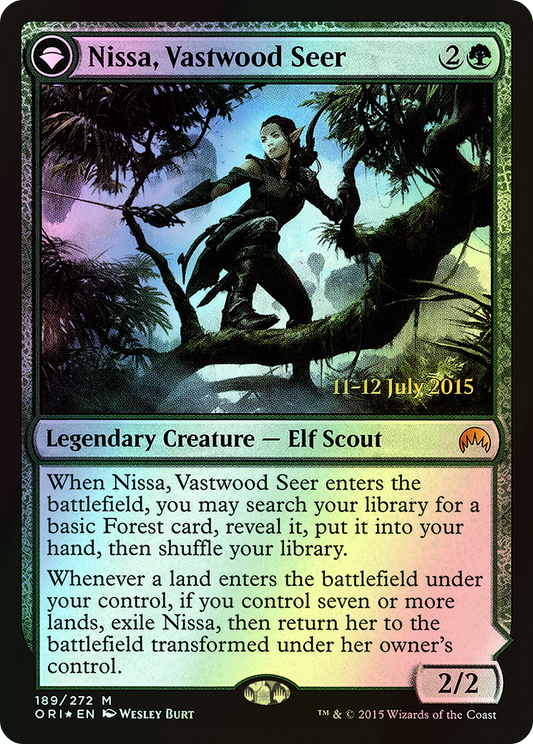 Nissa, Vastwood Seer // Nissa, Sage Animist (PORI) #189s [EN/F]