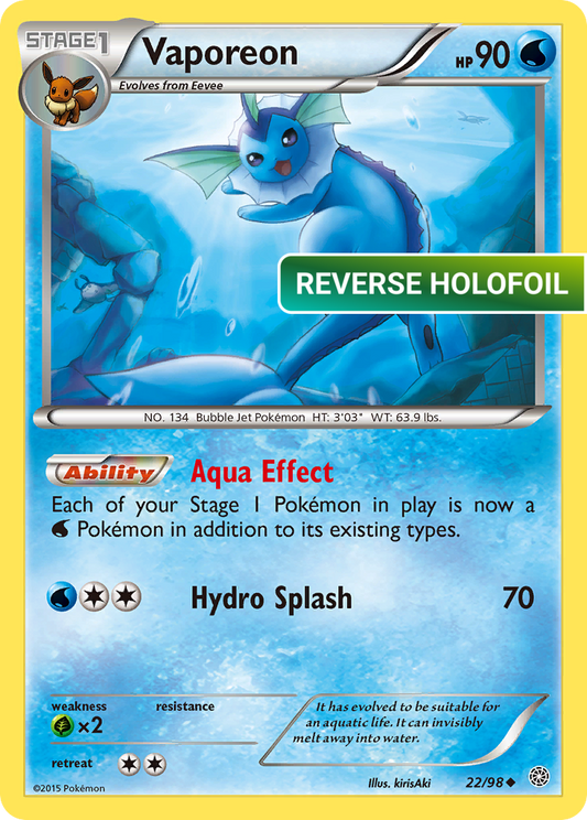 Vaporeon (AOR) #22 [EN/R] s/o