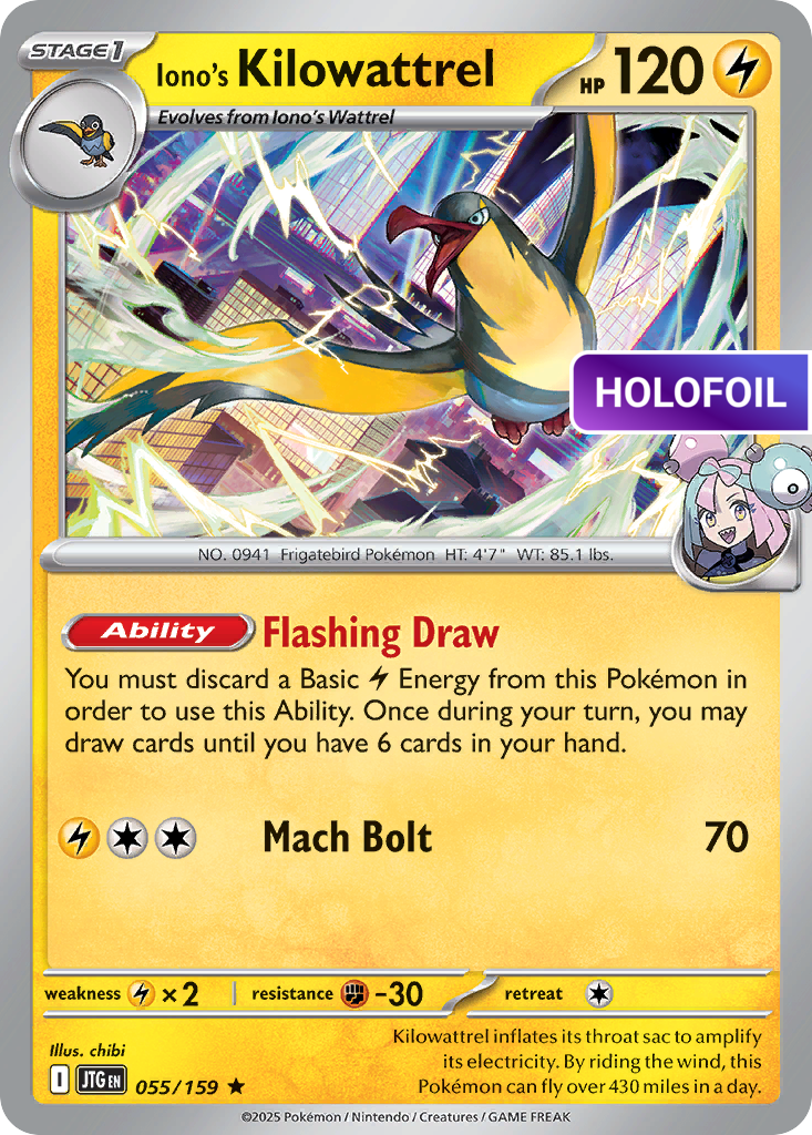 Iono's Kilowattrel - 055/159 (JTG) #055 [EN/H] s/o