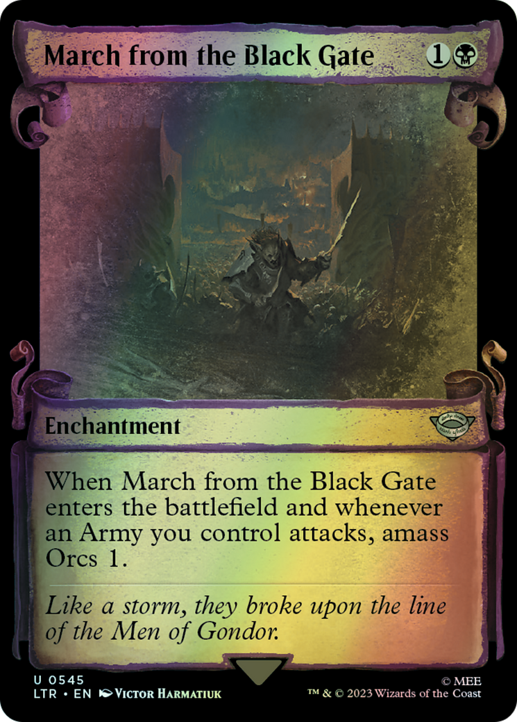 March from the Black Gate - Silver Foil (LTR) #545 [EN/F] s/o