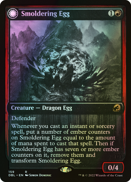 Smoldering Egg // Ashmouth Dragon (DBL) #159 [EN/F] s/o