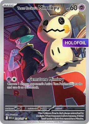 Team Rocket's Mimikyu - 238/217 (ASC) #238 [EN/H] s/o