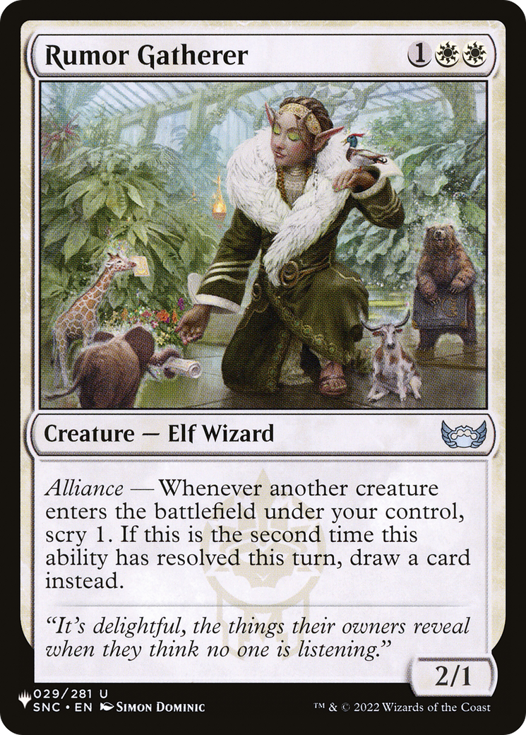 Rumor Gatherer (PLST) #SNC-29 [EN/N] s/o