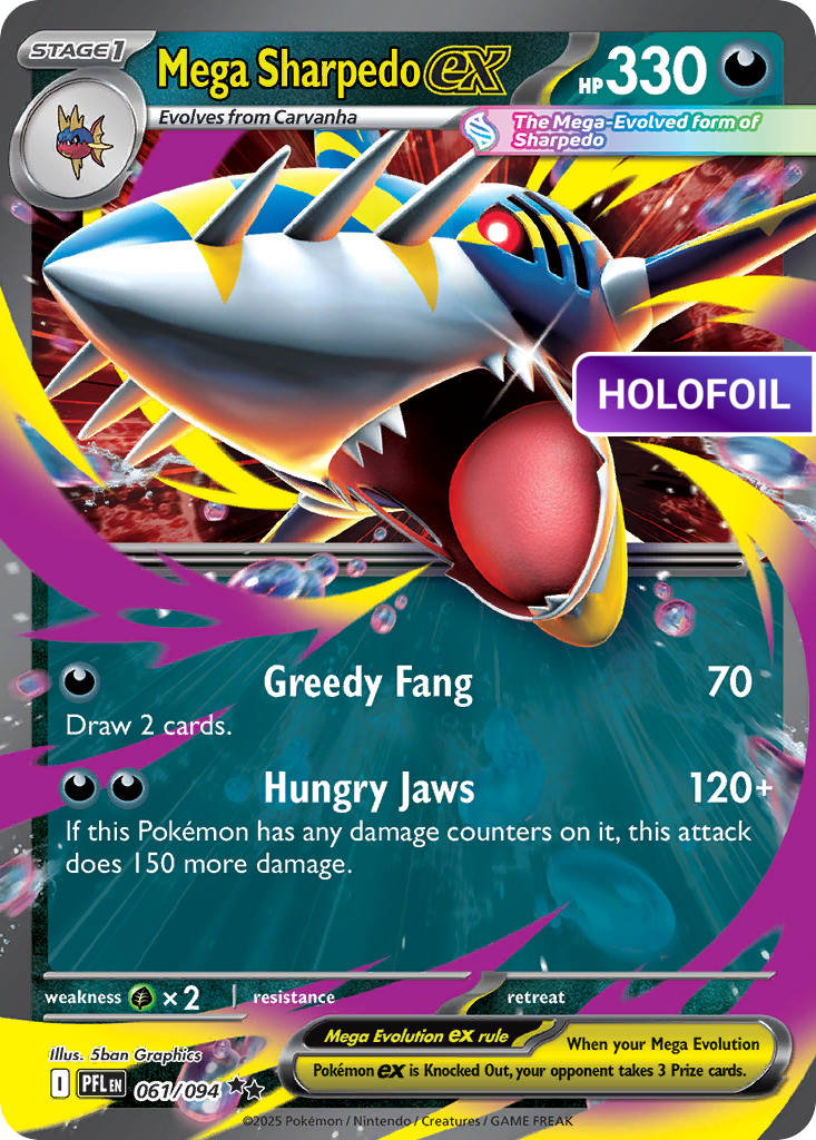 Mega Sharpedo ex - 061/094 (PFL) #061 [EN/H] s/o