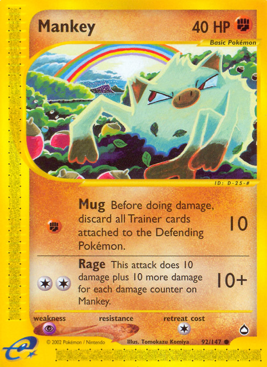 Mankey (AQ) #092 [EN/N] s/o