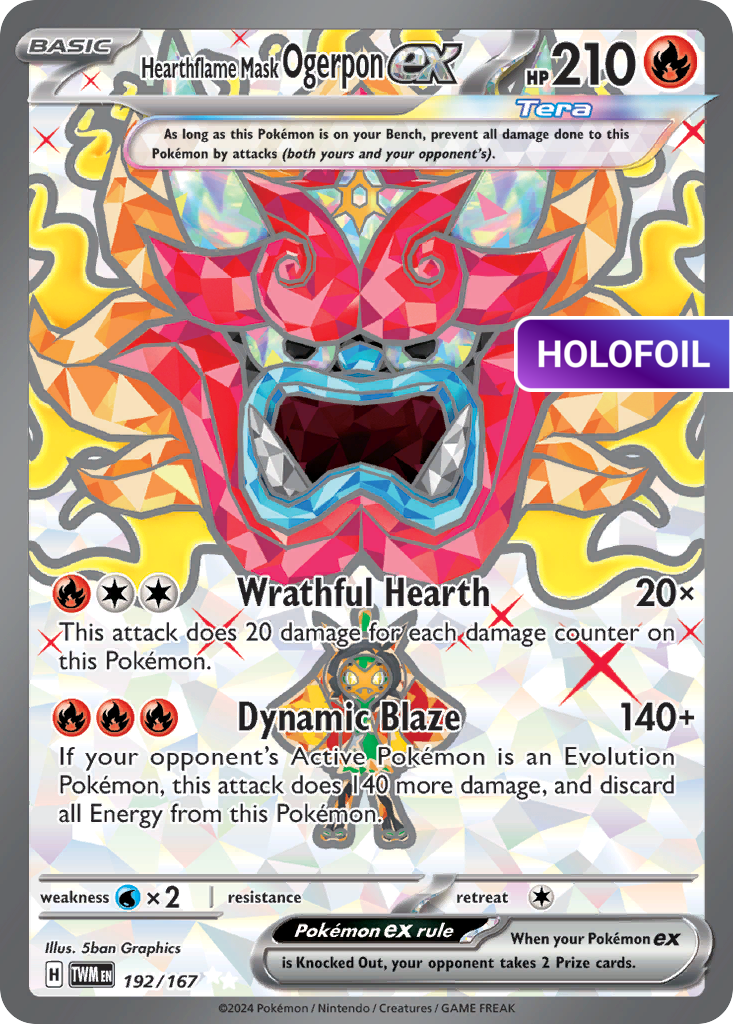 Hearthflame Mask Ogerpon ex (TWM) #192 [EN/H]