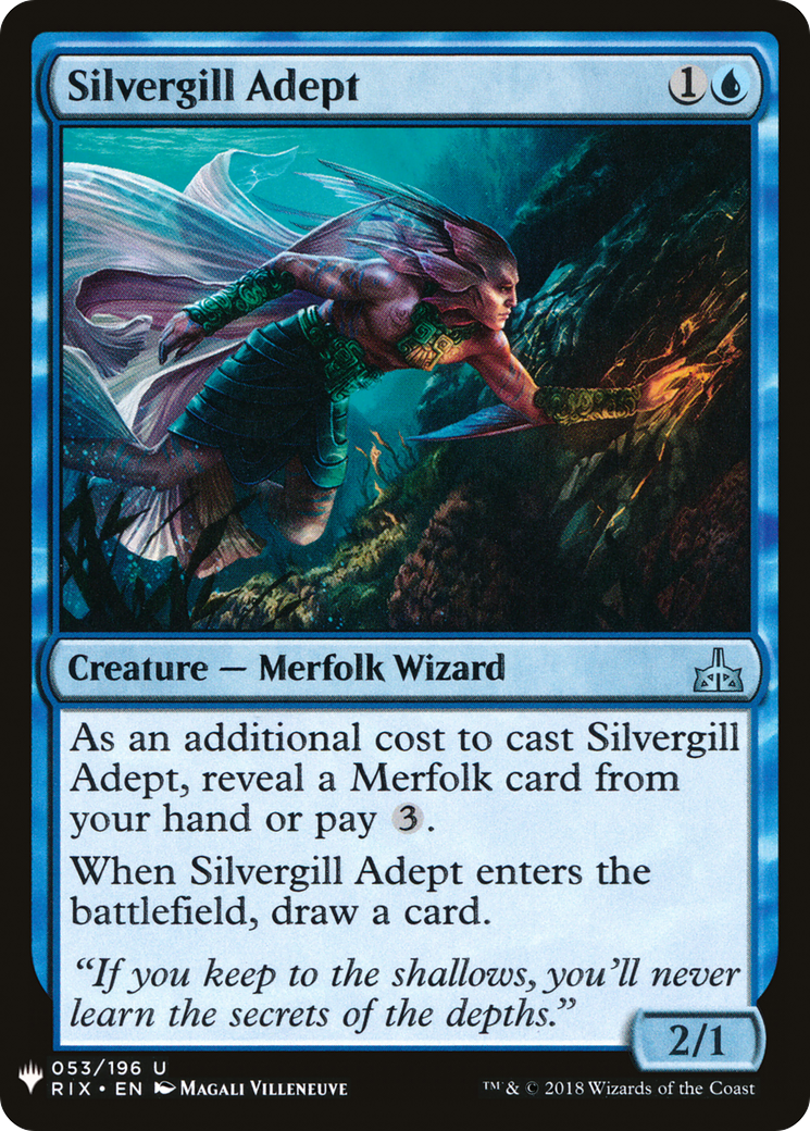 Silvergill Adept (PLST) #RIX-53 [EN/N]